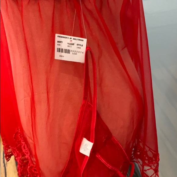 Fredericks of Hollywood Red Chemise Vintage (Size Large) NWT - Picture 5 of 5